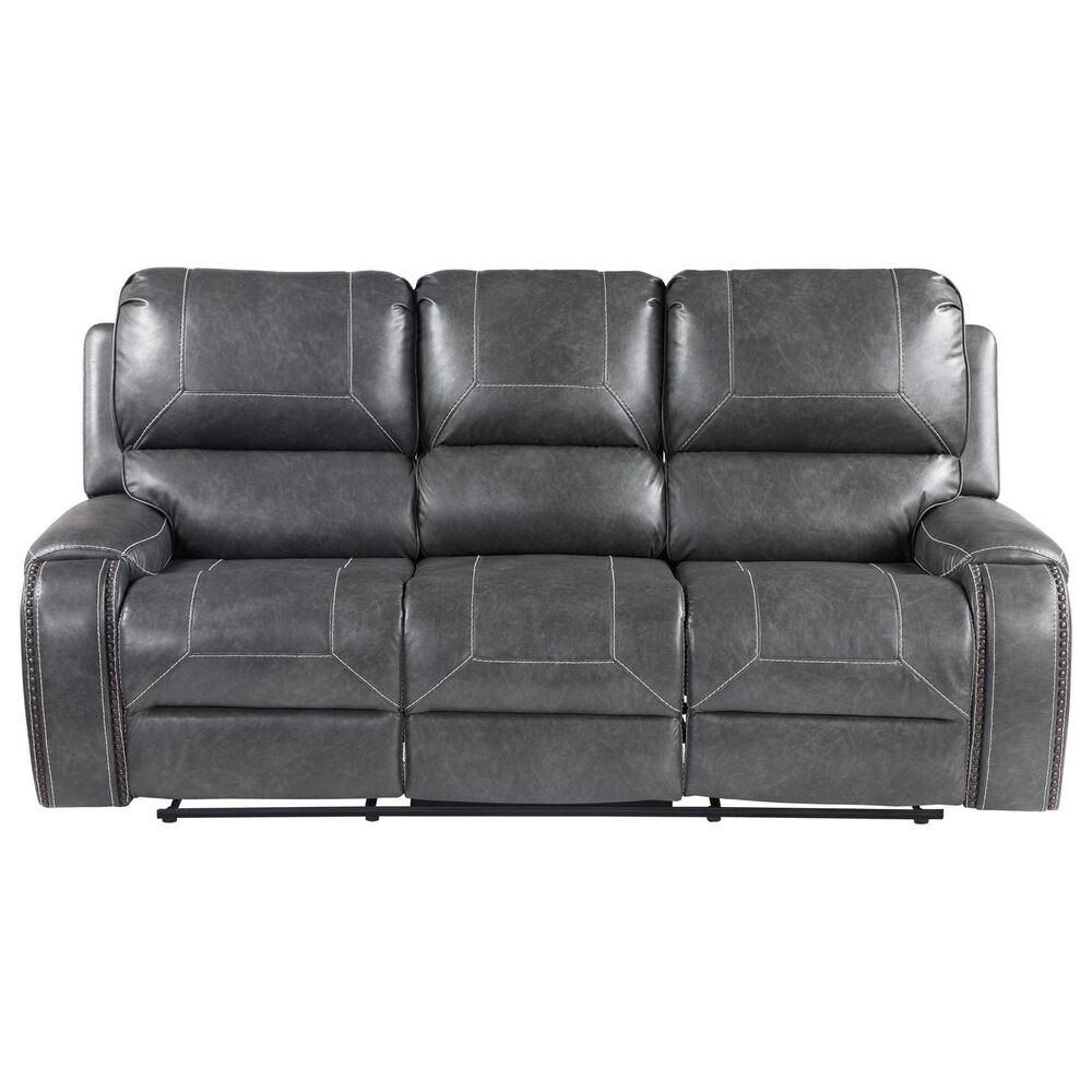 Steve Silver Keily Manual Reclining Sofa and Todoe Coffee Table in Dove Grey, , large
