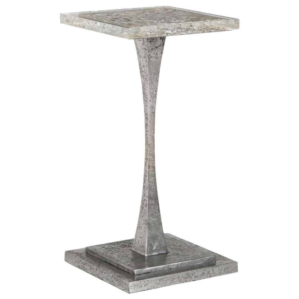 Artistica Metal Montreaux End Table in Silver and Nickel, , large