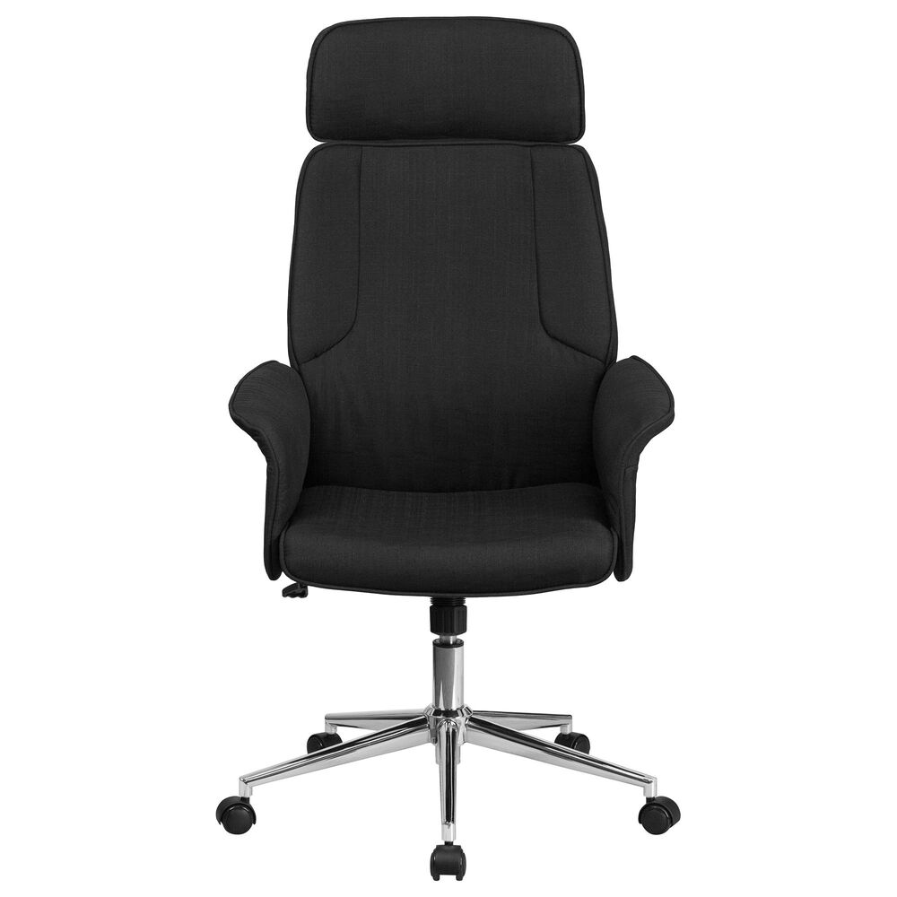 Flash Furniture Park Ave Swivel Chair in Black, , large