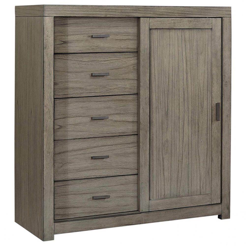 Riva Ridge Modern Loft 6-Drawer Sliding Door Chest in Greystone, , large