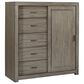 Riva Ridge Modern Loft 6-Drawer Sliding Door Chest in Greystone, , large