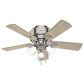 Hunter Crestfield 42" Low Profile Ceiling Fan with 3 Lights in Brushed Nickel, , large
