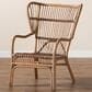 Baxton Studio Lamaria Rattan Arm Chair in Natural Brown Antique, , large