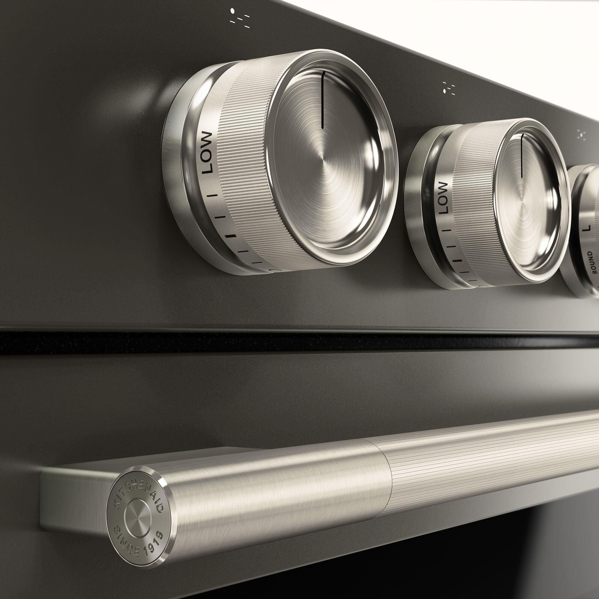 KitchenAid 5 Cu. Ft. Smart Slide-in Gas Range in Black Ore