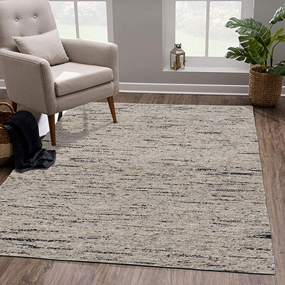 L&amp;R Resources Kingston 9&#39; x 12&#39; White and Multicolor Area Rug, , large