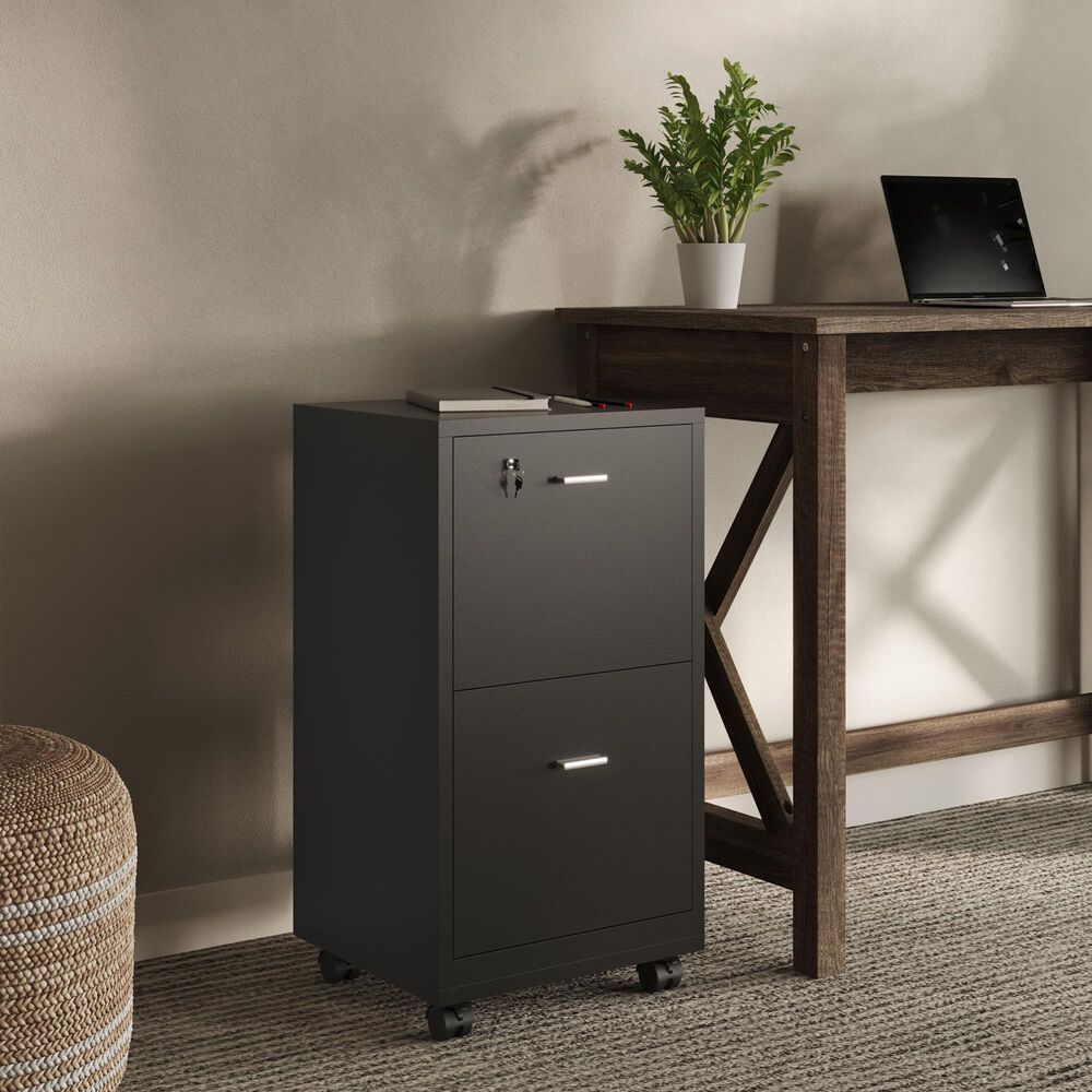 Timberlake Mobile File Cabinet in Black, , large