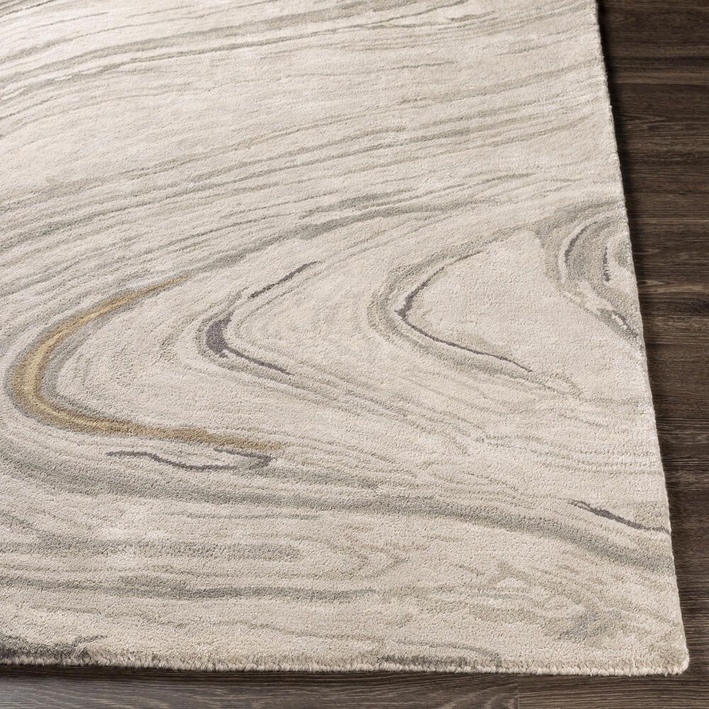 Surya Kavita 2&#39;6&quot; x 8&#39; Gray, Charcoal, Mustard and Brown Runner, , large