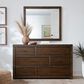 Riva Ridge Modern Loft Dresser Mirror in Brownstone, , large
