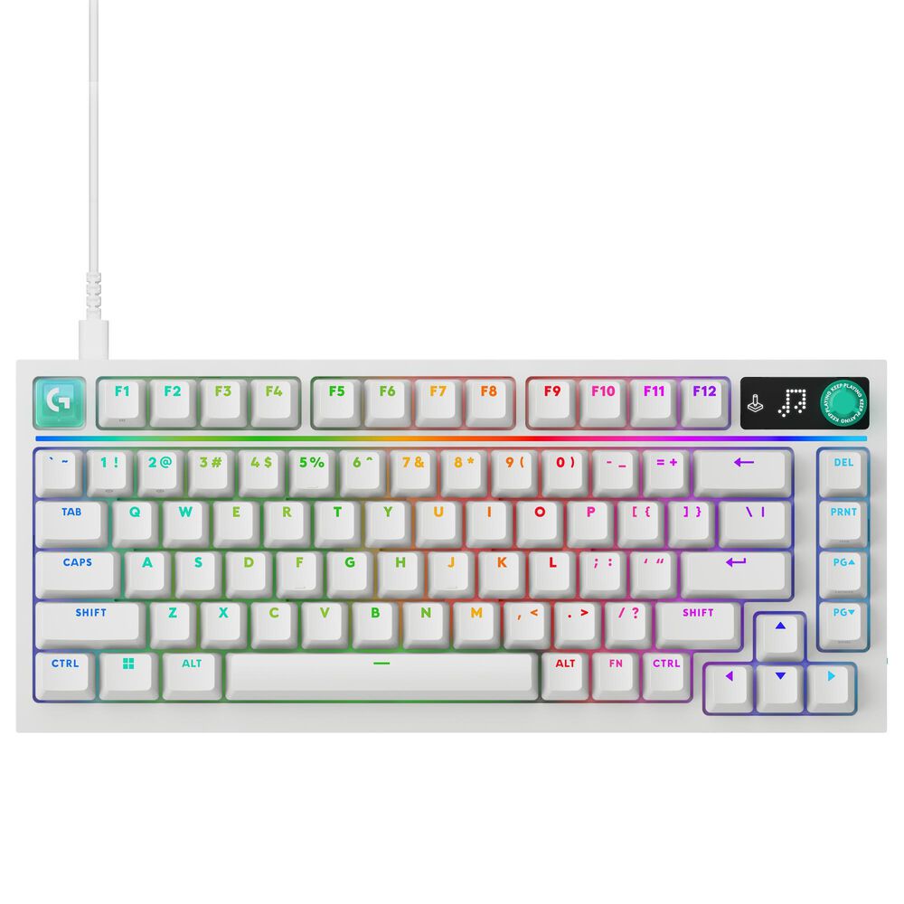 Logitech G316 X 75 Mechanical Tactile Gaming Keyboard in White, , large