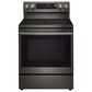 LG 2-Piece Kitchen Package with 6.3 Cu. Ft. Smart Freestanding Electric Range and 2.1 Cu. Ft. Smart Over-the-Range Microwave in Black Stainless Steel, , large