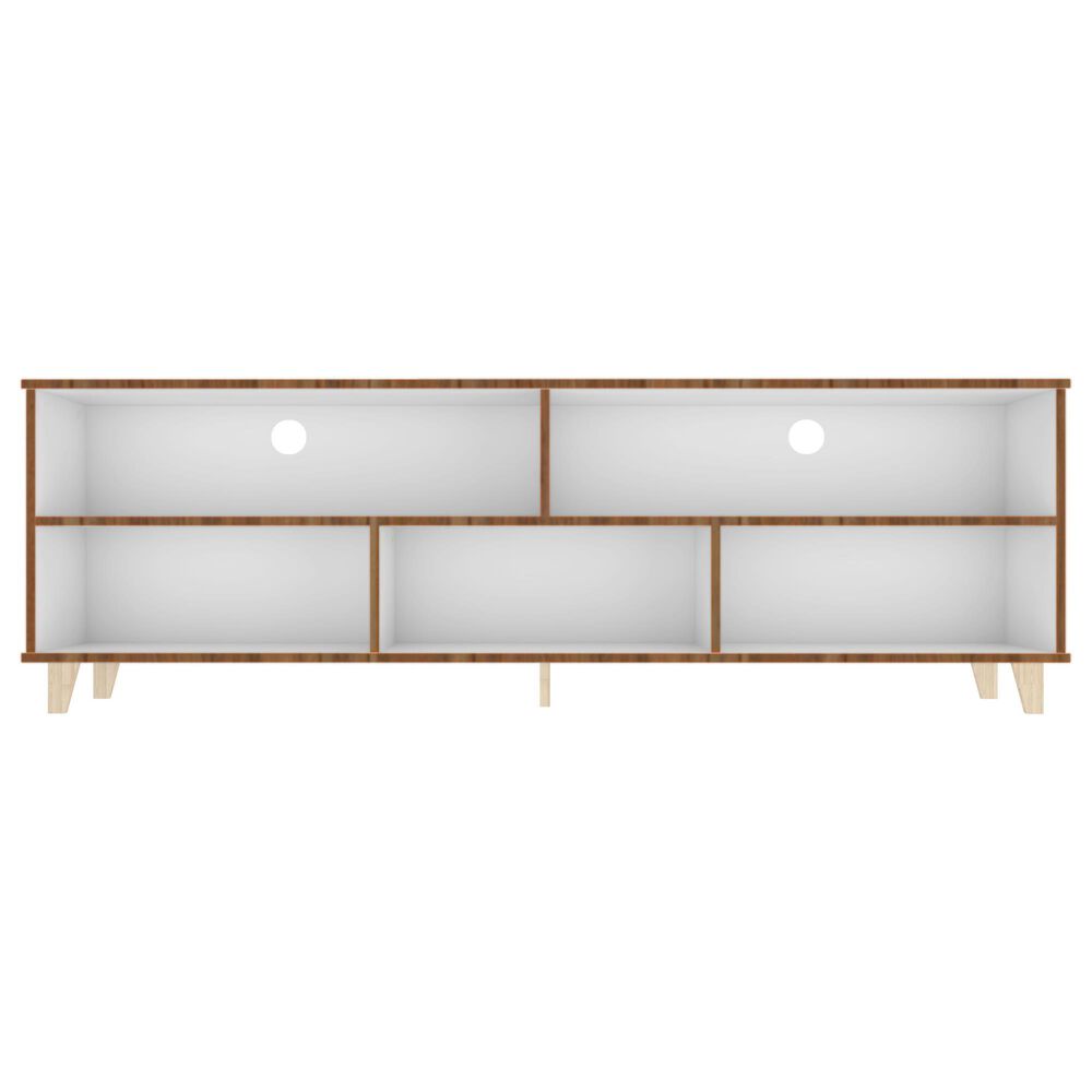 Dayton Warren 70.87" TV Stand in White and Oak, , large
