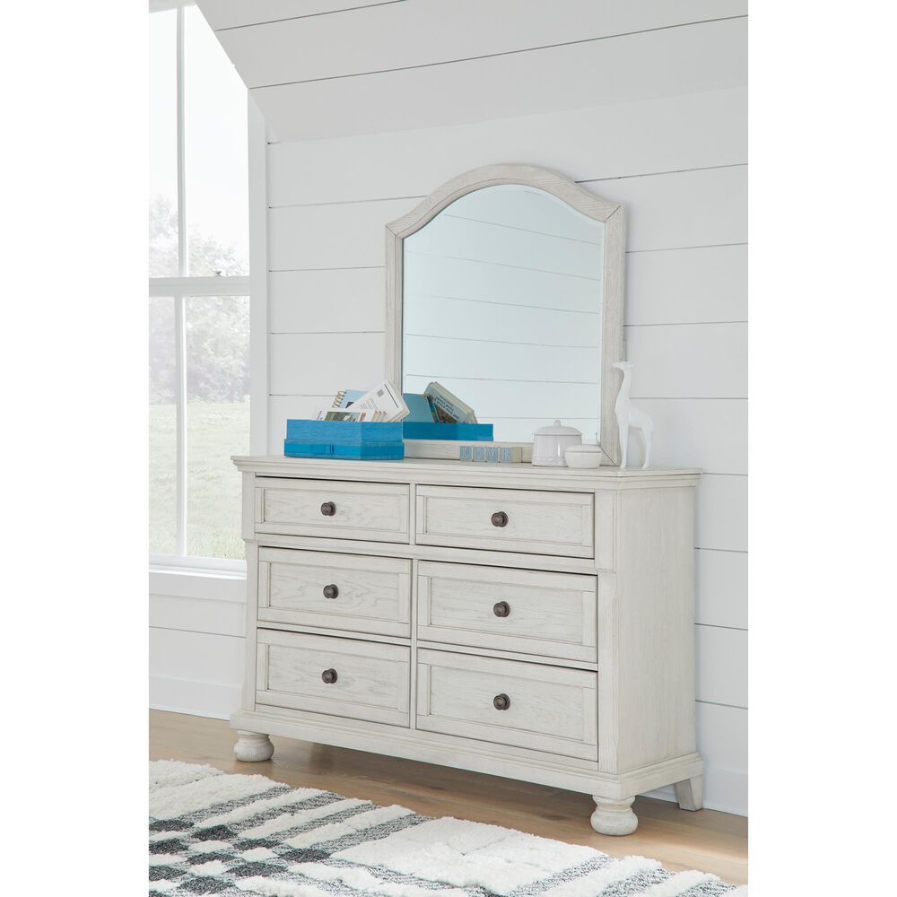 Ashley Robbinsdale Bedroom Mirror in Antique White, , large