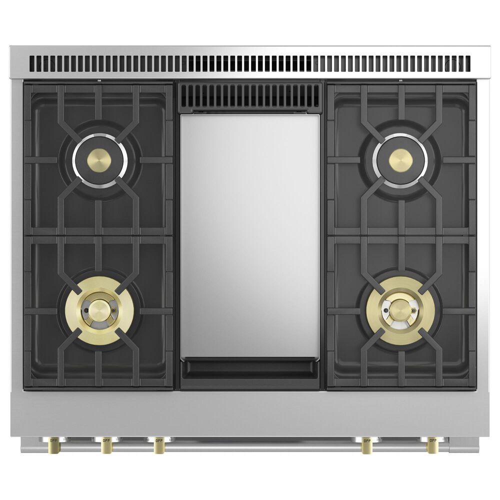 Monogram 36&quot; Dual-Fuel Professional Range with 4 Burners and Griddle in Stainless Steel, , large
