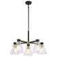 Vaxcel Elgin 5-Light Chandelier in Black and Gold, , large
