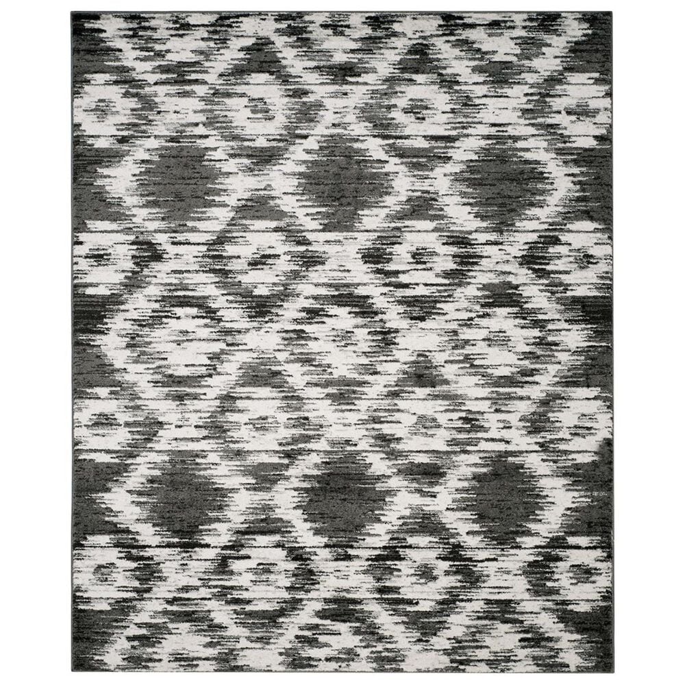 Safavieh Adirondack ADR118R-10 10" x 14" Charcoal/Ivory Area Rug, , large