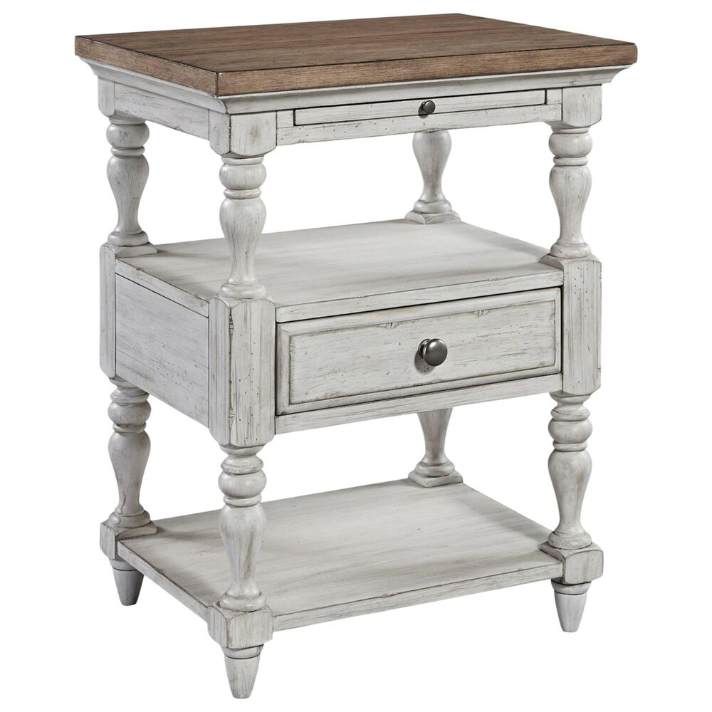 Belle Furnishings Farmhouse Reimagined 1 Drawer Night Stand in White, , large
