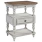 Belle Furnishings Farmhouse Reimagined 1 Drawer Night Stand in White, , large