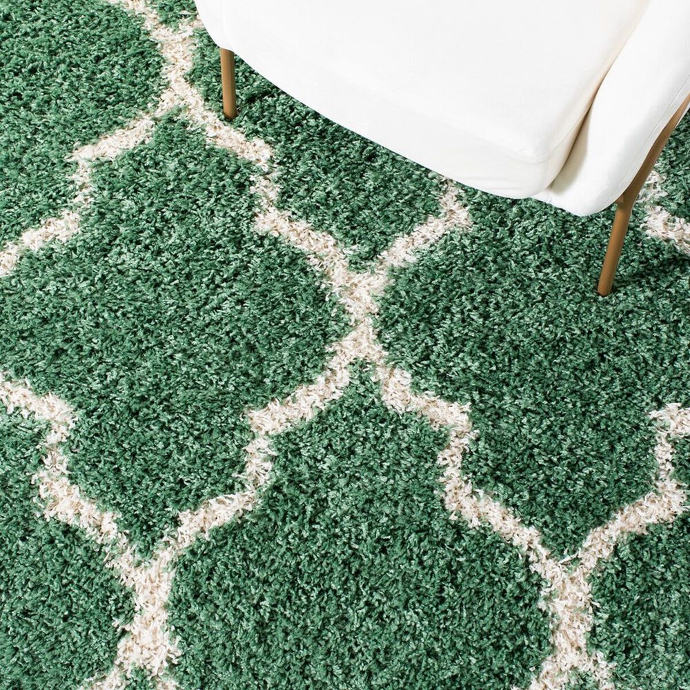 Safavieh Venus Shag 6&#39;7&quot; Square Green and Ivory Area Rug, , large