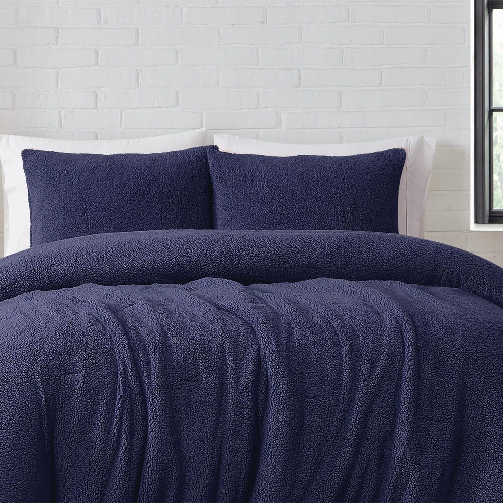 Pem America Marshmallow 3-Piece Full/Queen Comforter Set in Navy, , large