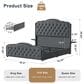 HOMLUX Full Upholstered Platform Storage Bed Frame with Headboard in Gray, , large