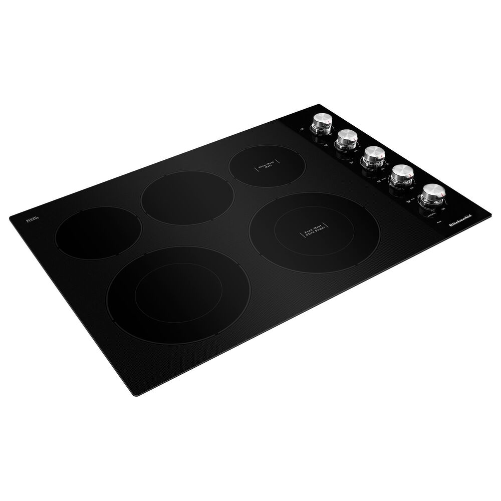 KitchenAid 2-Piece Kitchen Package with Black Ore 30" Smart Double Wall Oven and Black 30" Electric Cooktop, , large