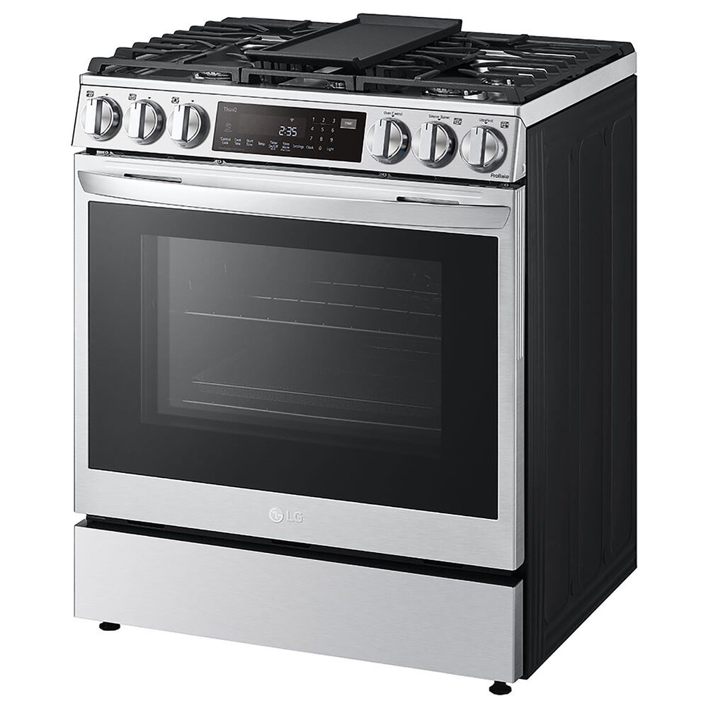 LG 6.3 Cu. Ft. Smart Wi-Fi Enabled ProBake Convection InstaView Slide-In Gas Range with Air Fry in Print Proof Stainless Steel, , large