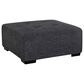 Moore Furniture Collins Square Ottoman with Button Tufts in Mandy Slate, , large