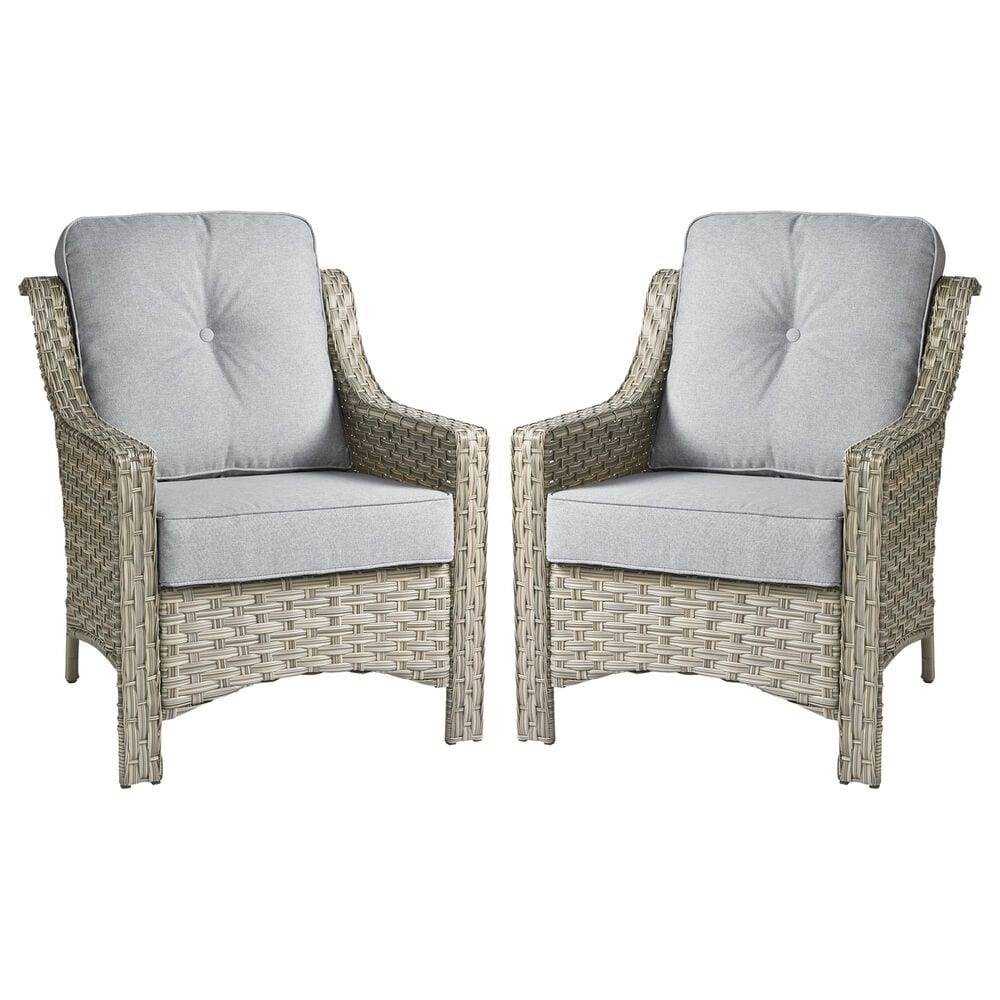 HOMLUX Outdoor Arm Chair in Gray (Set of 2), , large
