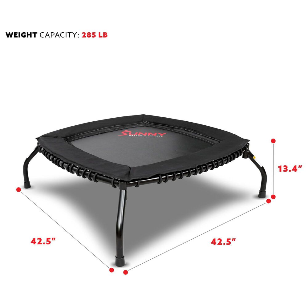 Sunny Health &amp; Fitness 40" Premium Indoor and Outdoor Exercise Trampoline in Black, , large