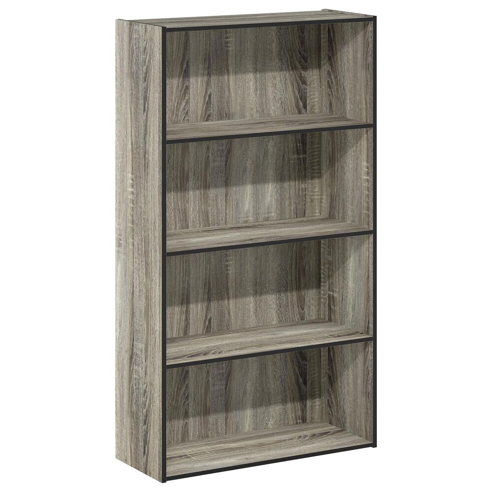 HOMLUX 4-Tier Open Shelf Bookcase in French Oak, , large