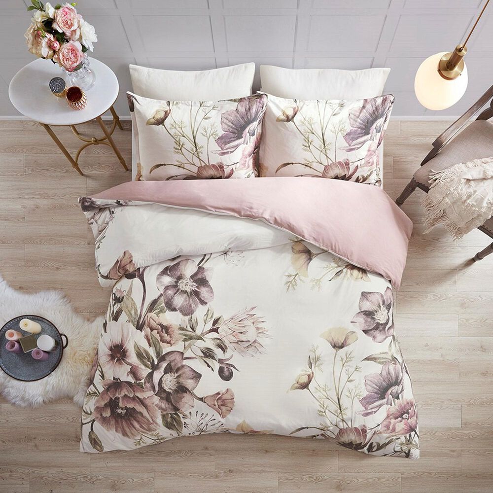 Hampton Park Cassandra 3-Piece Full/Queen Duvet Cover Set in Blush, , large