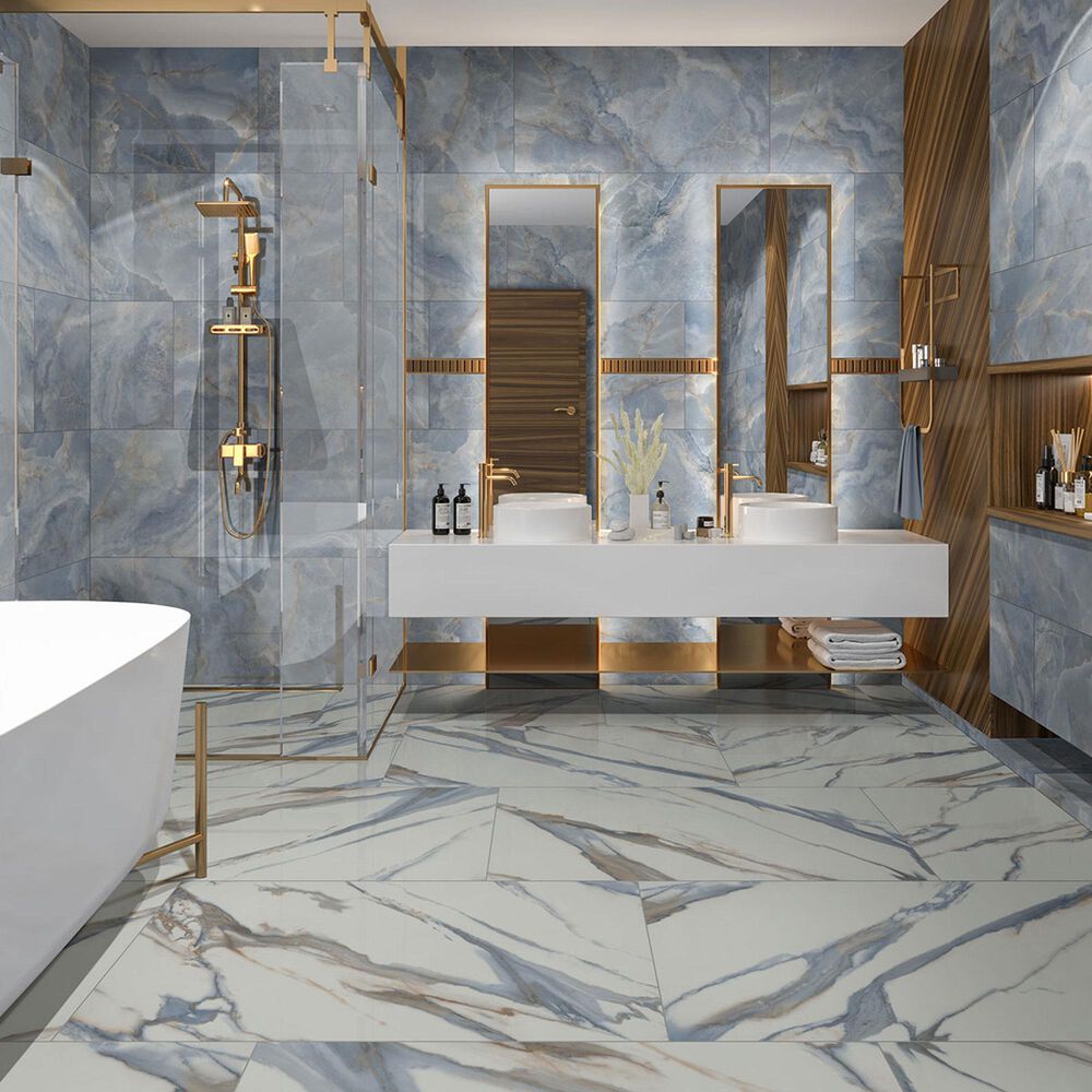 MS International Valesia Azula 24" x 48" Porcelain Tile, , large