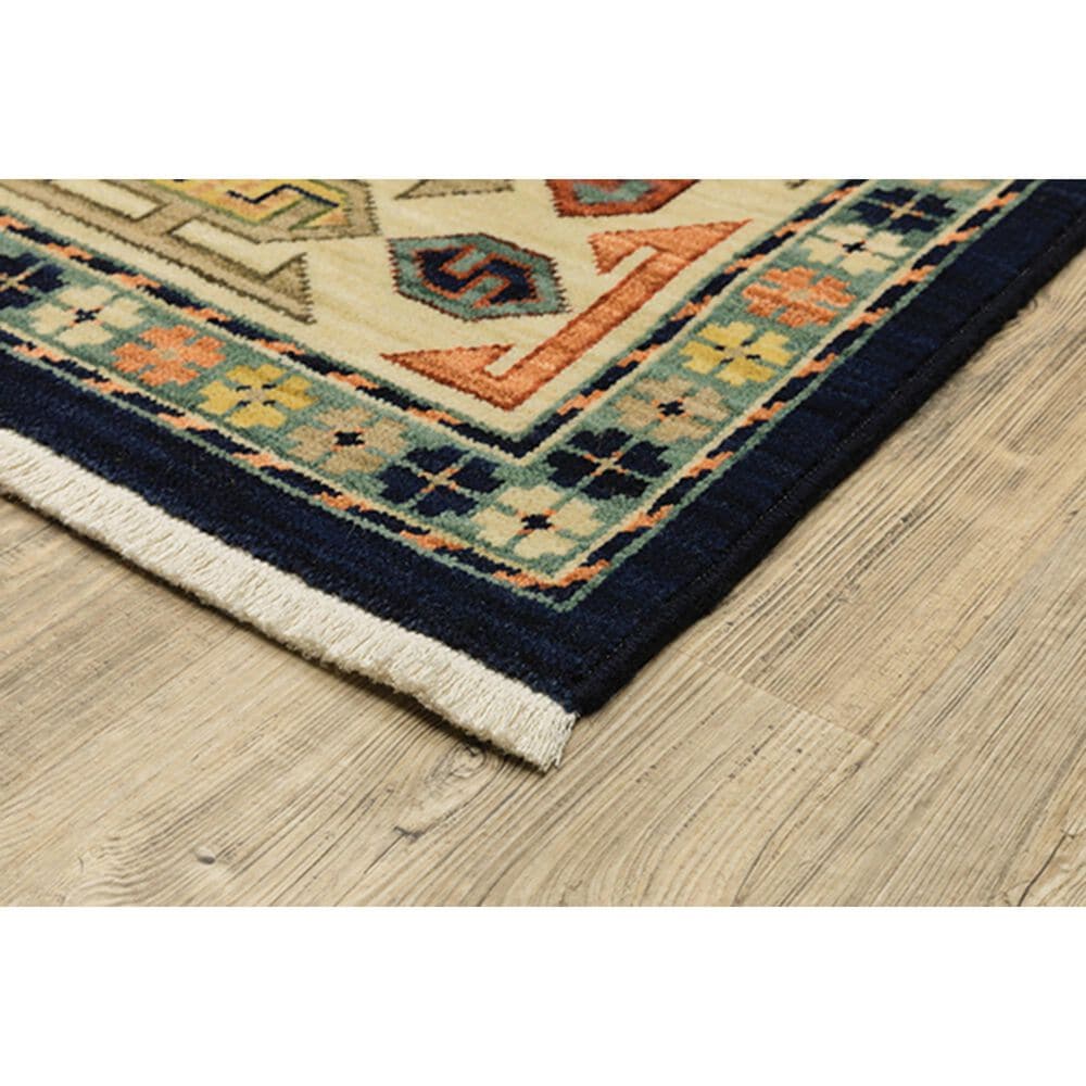 Oriental Weavers Lilihan Medallion 041H6 2&#39; x 3&#39; Blue and Ivory Scatter Rug, , large