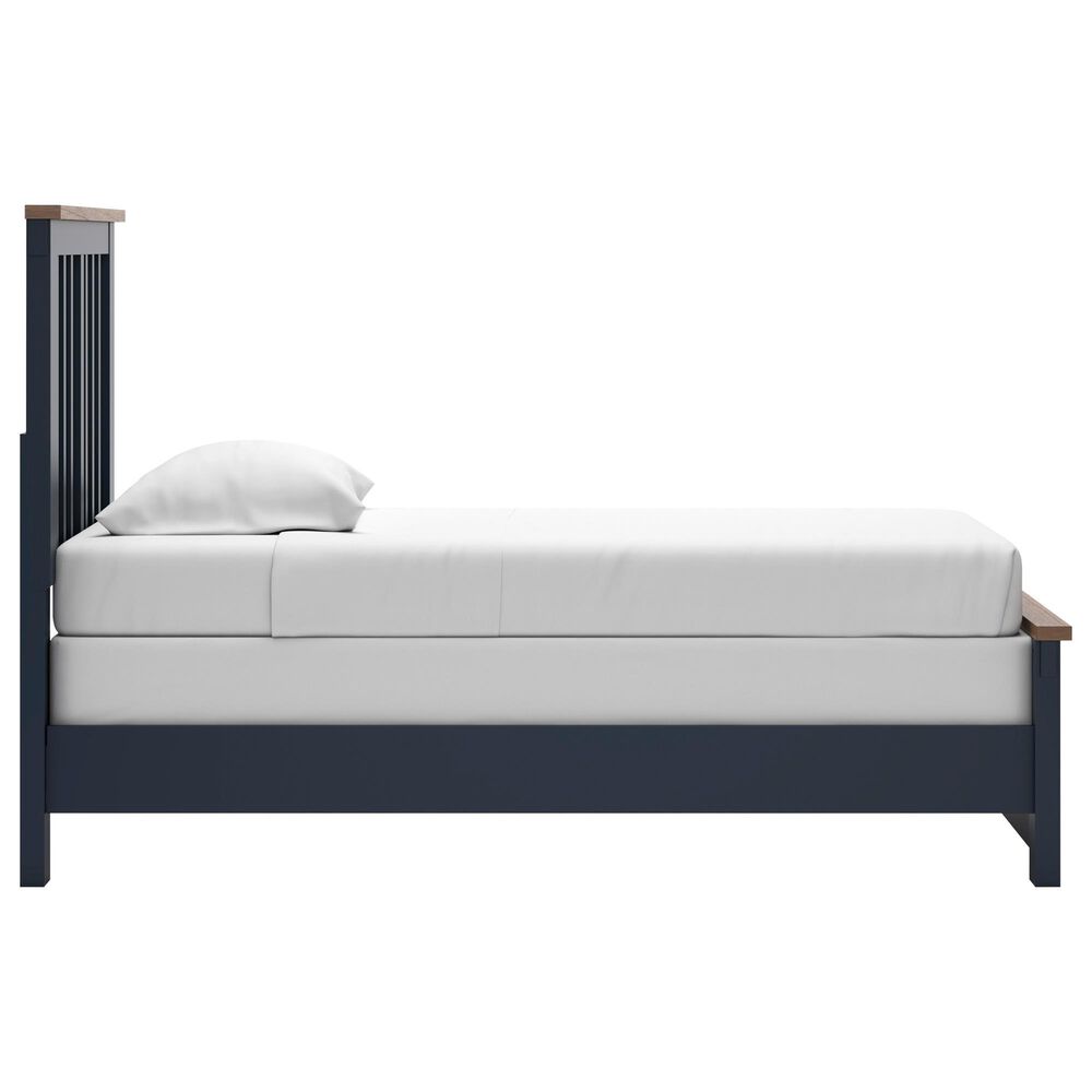 Ashley Landocken 5-Piece Twin Bedroom Set in Brown and Blue, , large