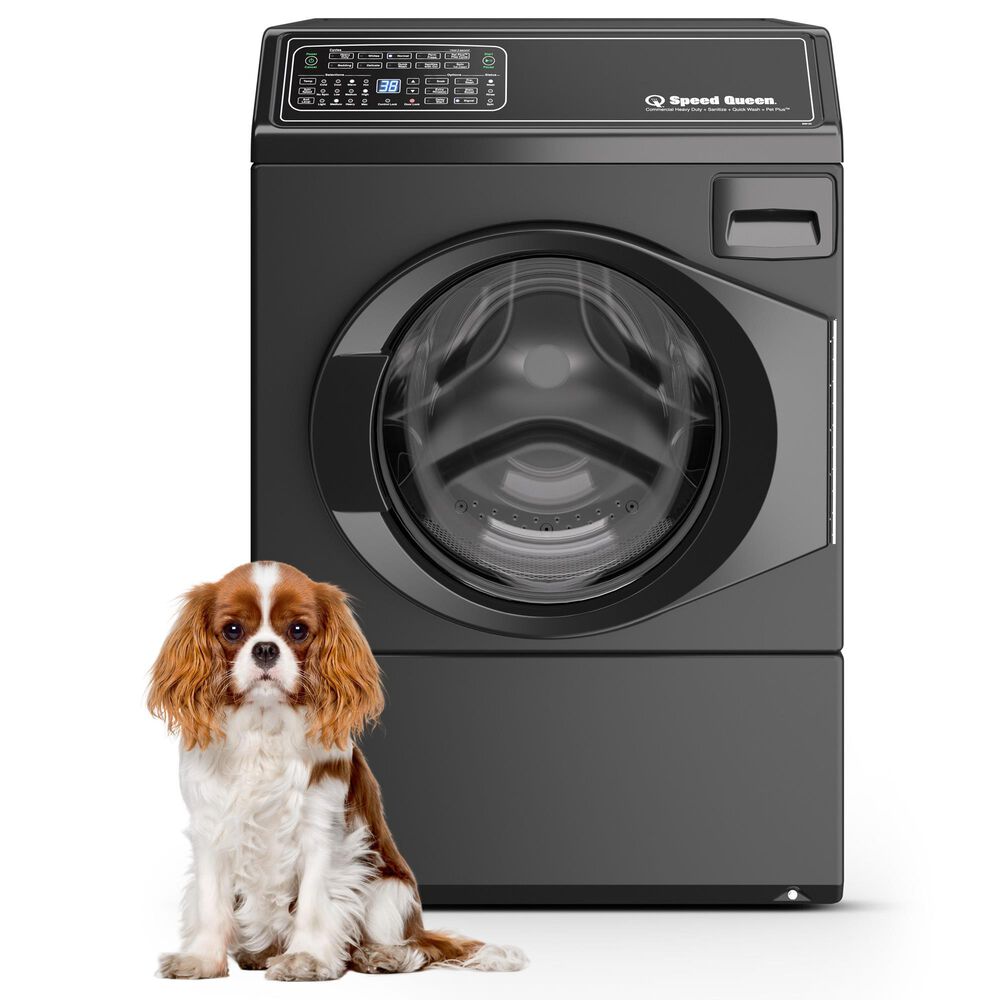 Speed Queen 3.5 Cu. Ft. Front Load Right Hinge Washer and 7 Cu. Ft. Gas Dryer Laundry Pair in Matte Black, , large