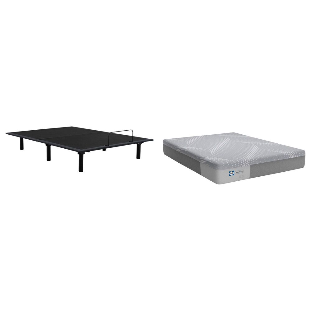 Sealy Medina Firm King Mattress with Bronze Baselogic Adjustable Base, , large