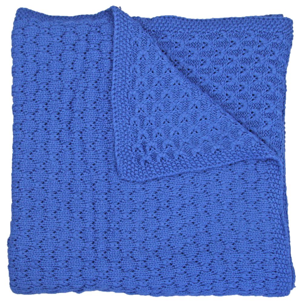 Ann Gish Art Of Home 70" x 60" Pom Pom Throw In Navy, , large