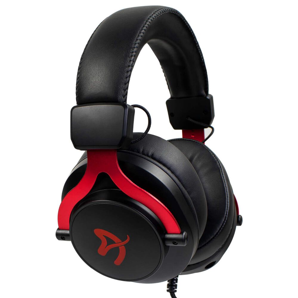 Arozzi Aria Gaming Headset with Detachable Microphone, 50mm Drivers, Microphone Mute Button, Volume Control, Aluminum Frame, and 7.25 ft Braided Cable - Red, , large