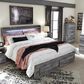 Ashley Baystorm King Panel Bed with 2 Storage Drawers in Gray, , large