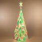 The Gerson Company USB Electric RGB Lighted Holographic Holiday Tree in White, , large