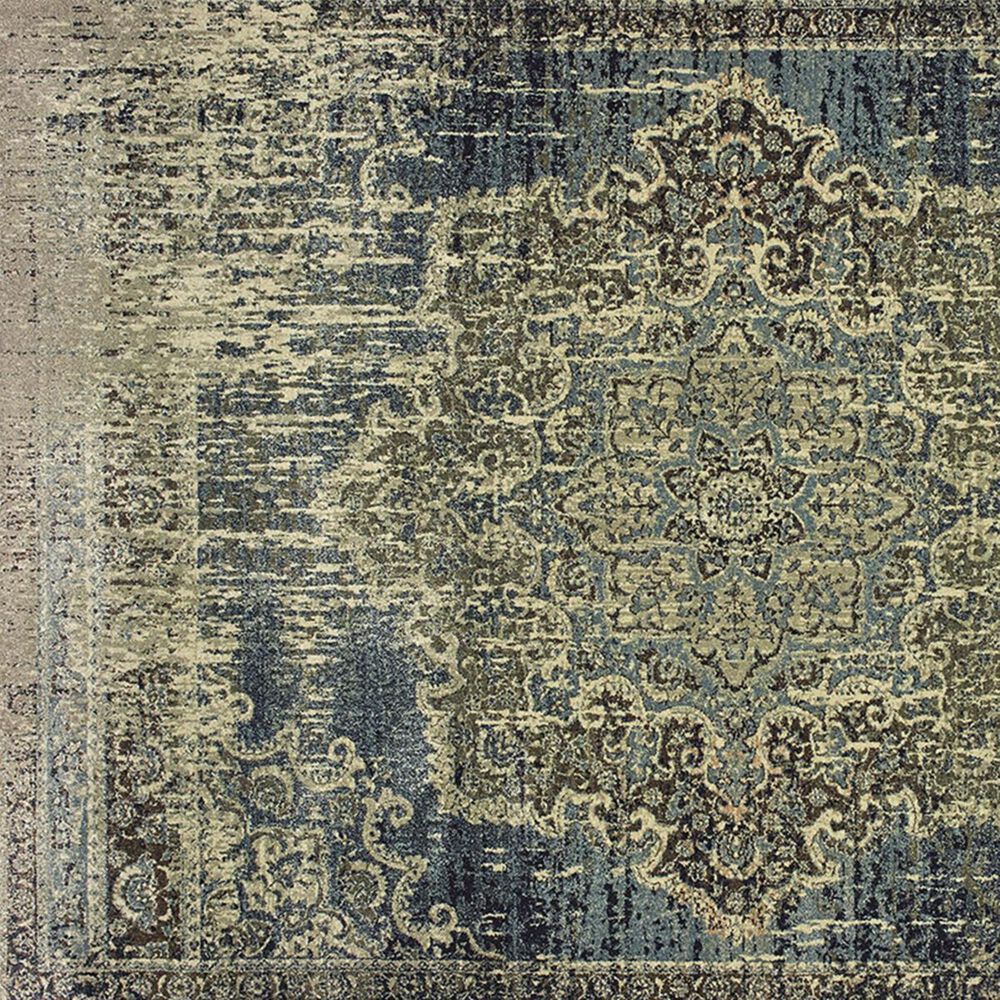 Oriental Weavers Raleigh 6649H 9&#39;10&quot; x 10&#39;10&quot; Blue and Ivory Area Rug, , large