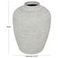 Maple and Jade 19" Decorative Vase with Linear Pattern in Distressed Cream, , large