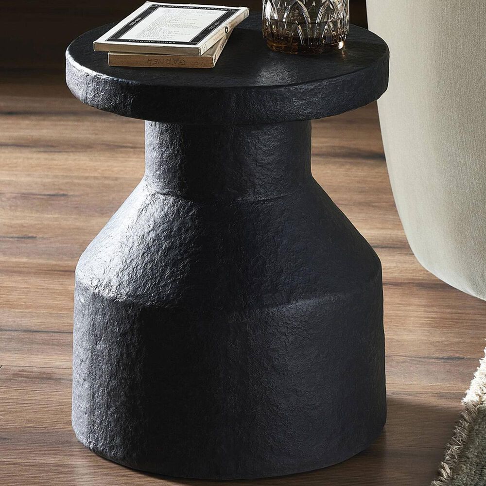 Four Hands Odeon End Table in Distressed Graphite, , large