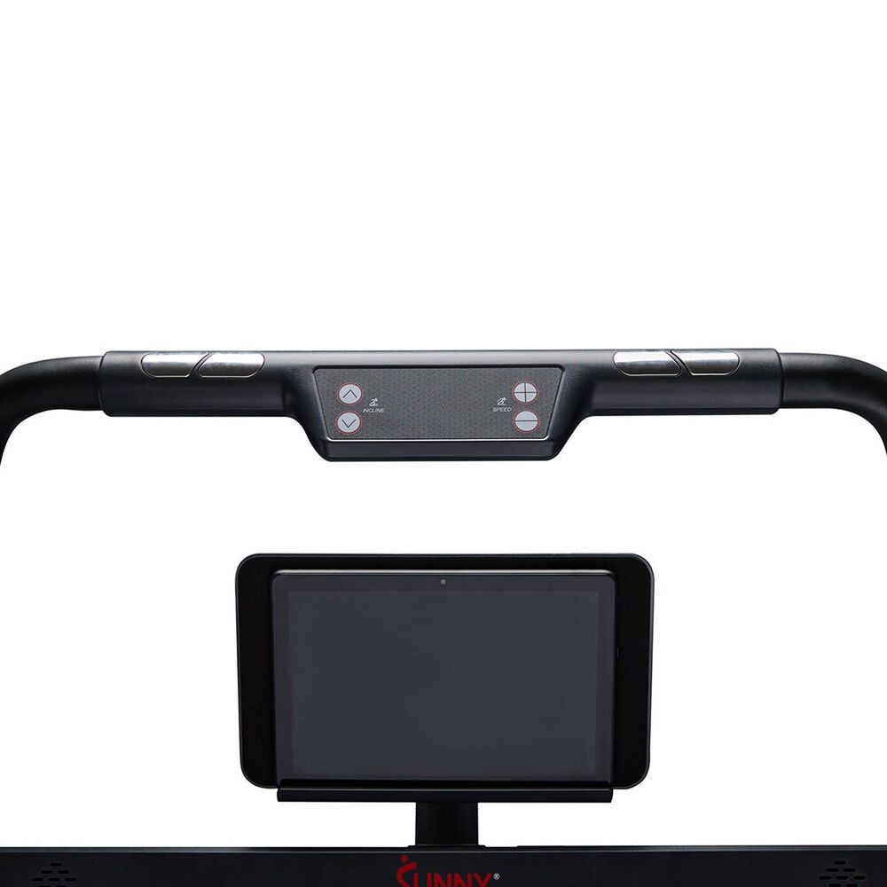 Sunny Health &amp; Fitness Premium Ultimate Incline Decline Folding Treadmill in Black and Red, , large