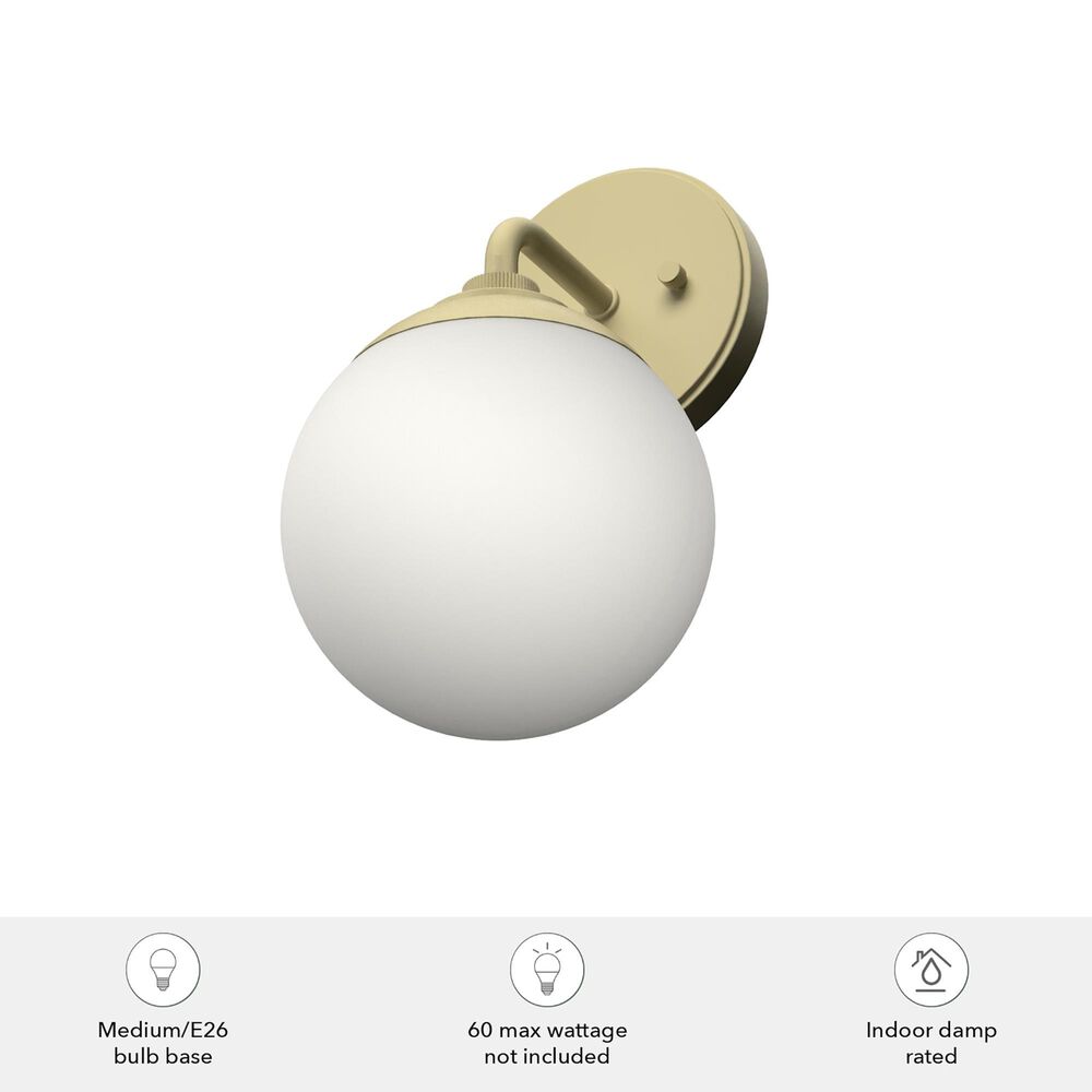 Hunter Hepburn 1-Light Wall Sconce in Painted Modern Brass, , large