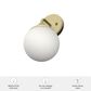 Hunter Hepburn 1-Light Wall Sconce in Painted Modern Brass, , large
