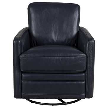 Italiano Furniture Turner Leather Swivel Glider in Blue, , large