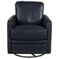 Italiano Furniture Turner Leather Swivel Glider in Blue, , large