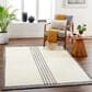 Surya Brook Solid 8" x 10" Black and Butter Area Rug, , large