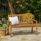 Hearth and Haven Loja Patio Bench in Teak, , large